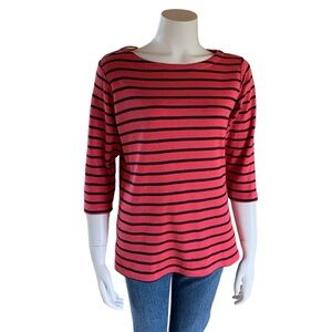 LLBean boatneck Breton shirt size medium